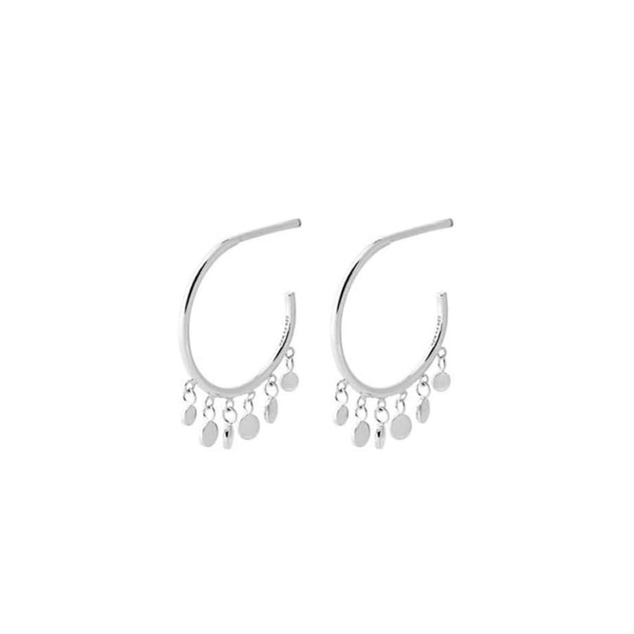 Earrings Pernille Corydon | Silver Glow Hoop Earrings