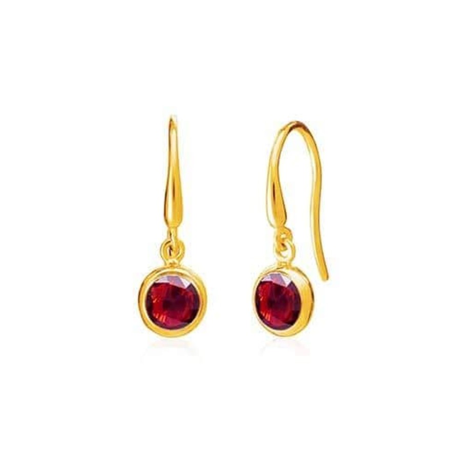 Earrings Luceir Jewellery | Luceir January Birthstone Earrings - Garnet