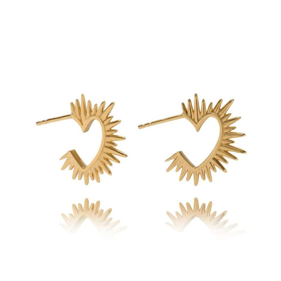 Earrings Rachel Jackson | Electric Love Heart Hoop Earrings