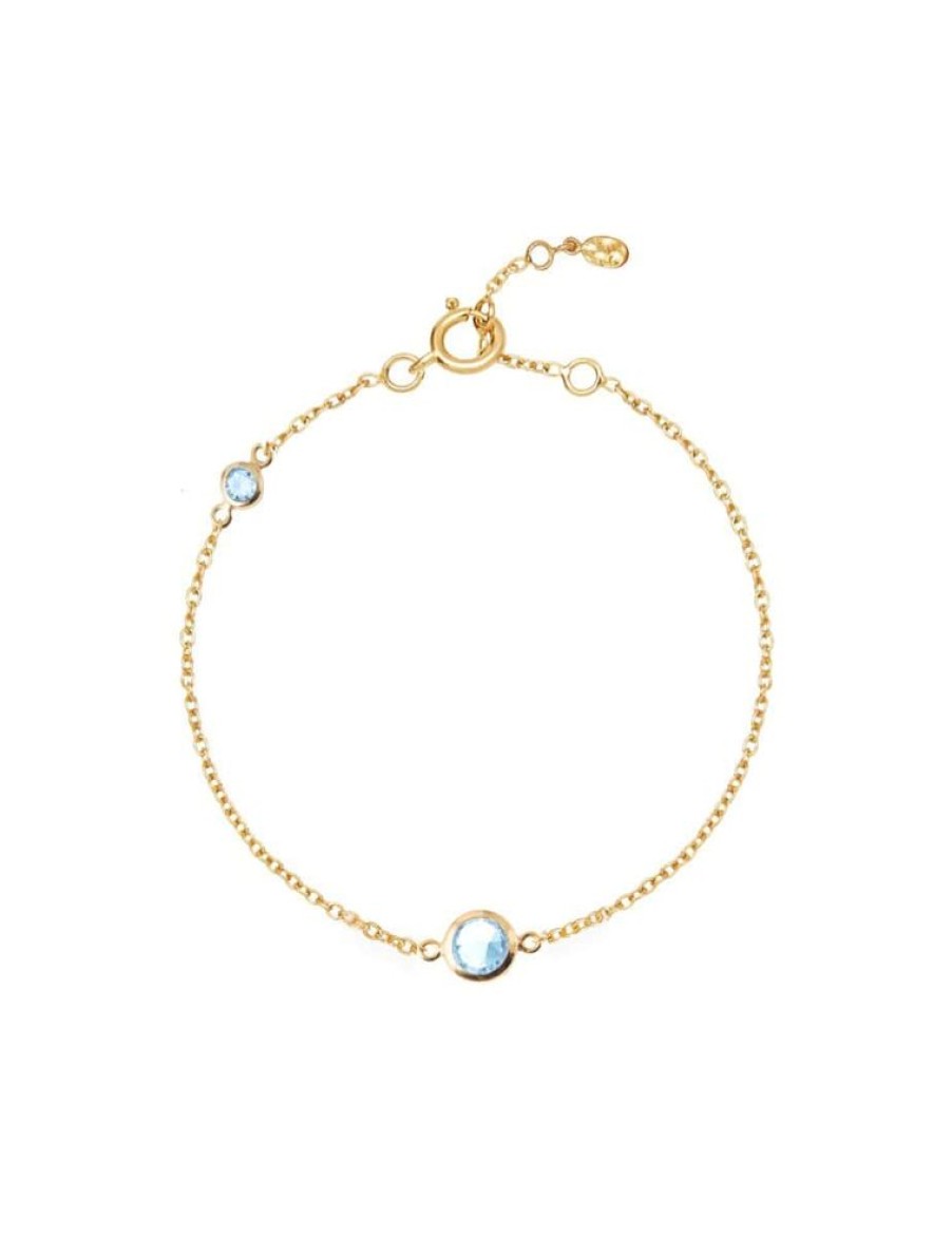 Bracelets Luceir Jewellery | Luceir March Birthstone Bracelet - Blue Topaz