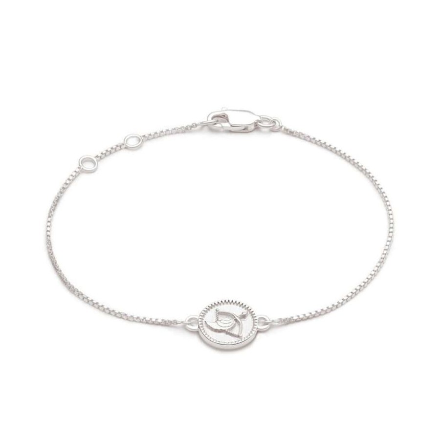 Bracelets Rachel Jackson | Rachel Jackson Silver Zodiac Art Coin Bracelet