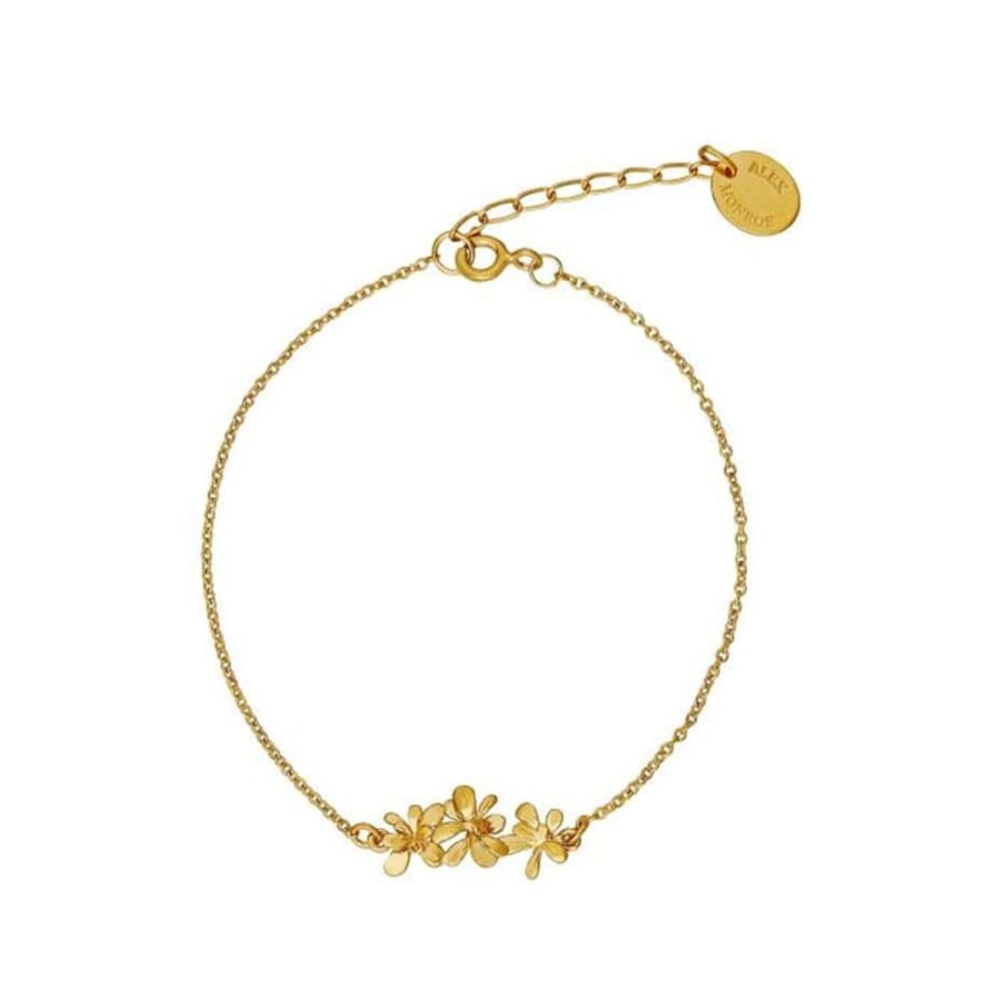 Bracelets Alex Monroe | Alex Monroe Sprouting Rosette In-Line Bracelet