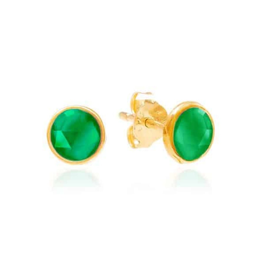 Earrings Luceir Jewellery | Luceir May Birthstone Stud Earrings - Emerald