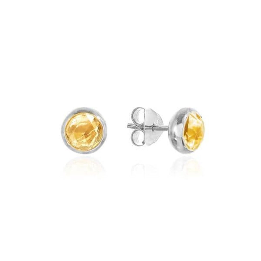 Earrings Luceir Jewellery | Luceir November Birthstone Stud Earrings - Citrine