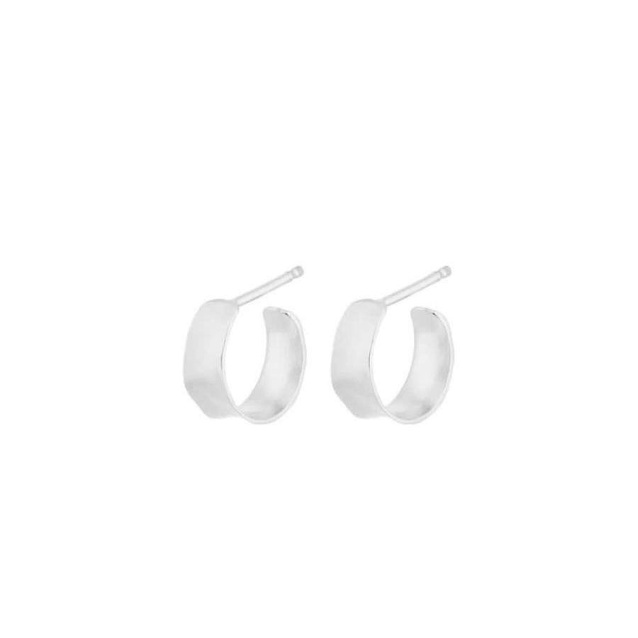 Earrings Pernille Corydon | Pernille Corydon Mini Silver Saga Hoop Earrings