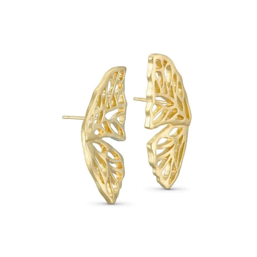 Earrings Pure By Nat | Butterfly Wing Stud Earrings