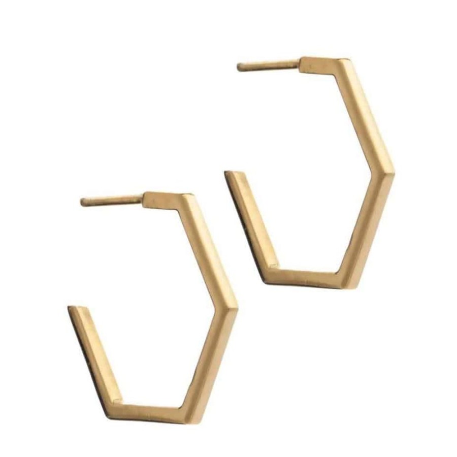 Earrings Rachel Jackson | Rachel Jackson Gold Hexagon Hoops