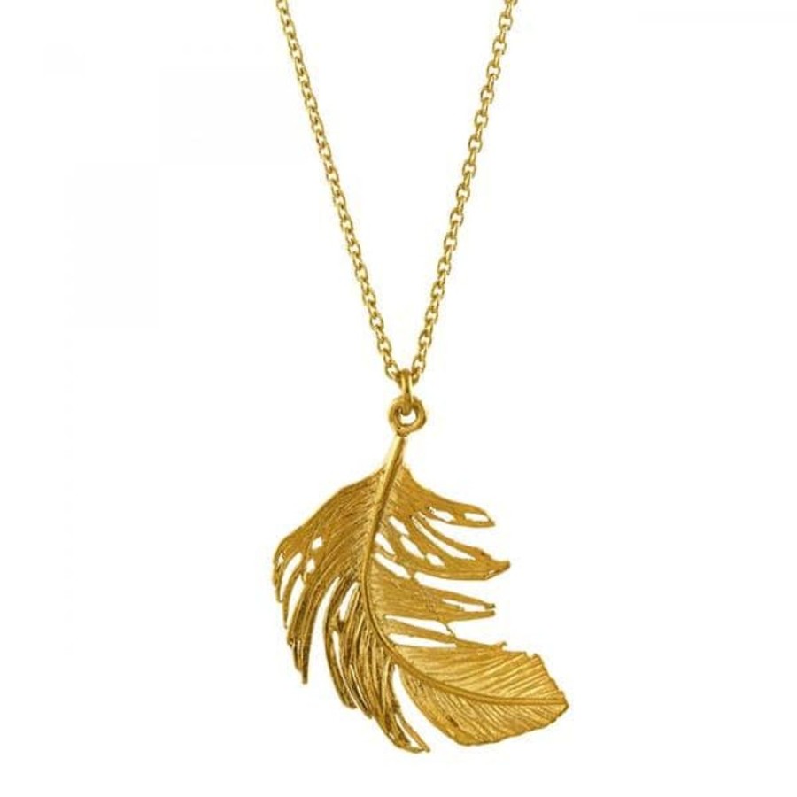 Necklaces Alex Monroe | Alex Monroe Feather Necklace