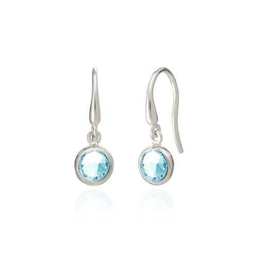 Earrings Luceir Jewellery | Luceir March Birthstone Earrings - Blue Topaz