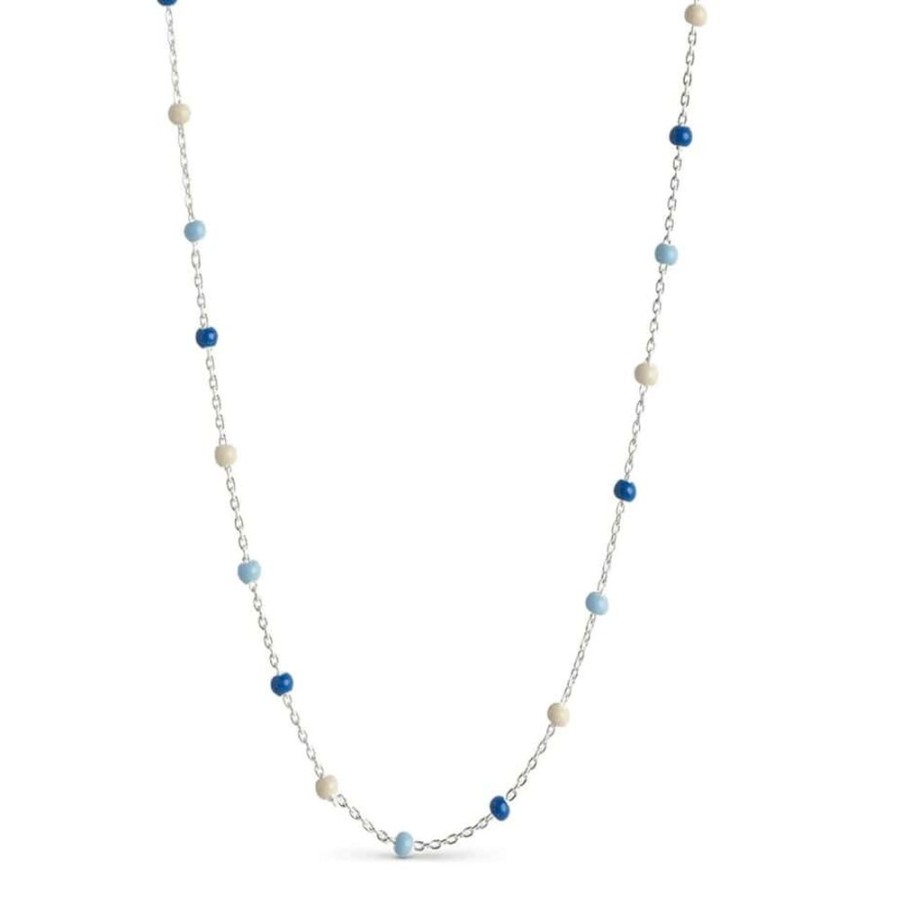 Necklaces Enamel | Silver Lola Marine Enamel Necklace