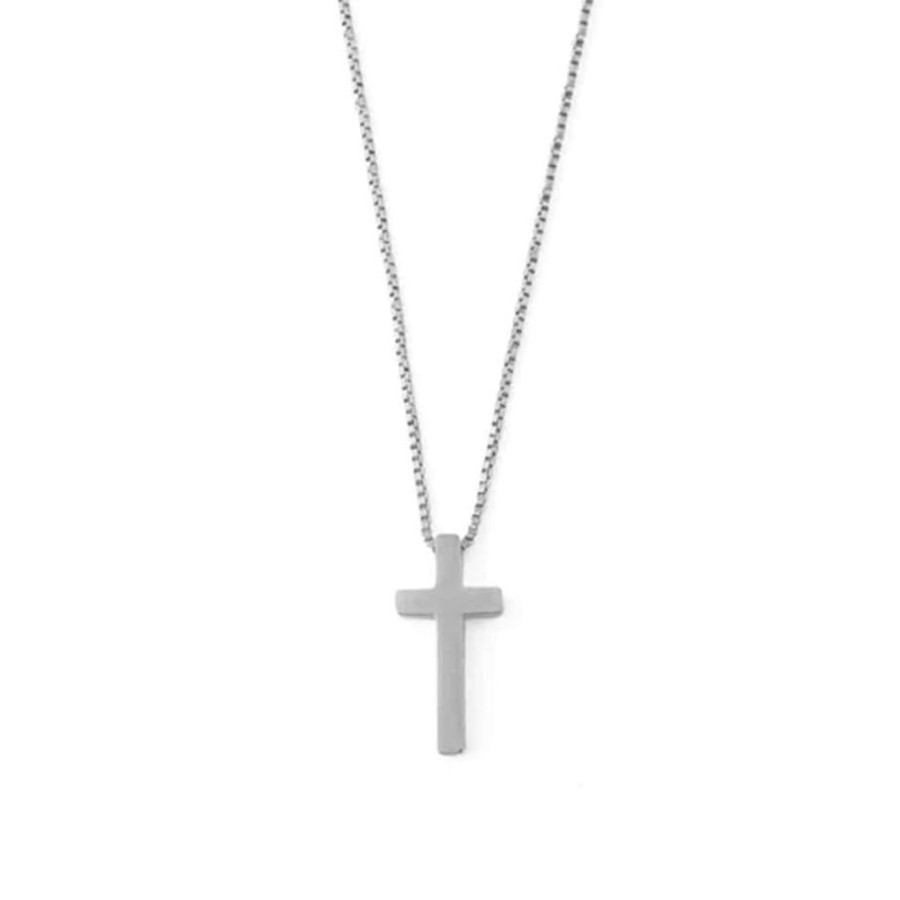 Necklaces Orelia & Joe | Men'S Ridged Cross Necklace