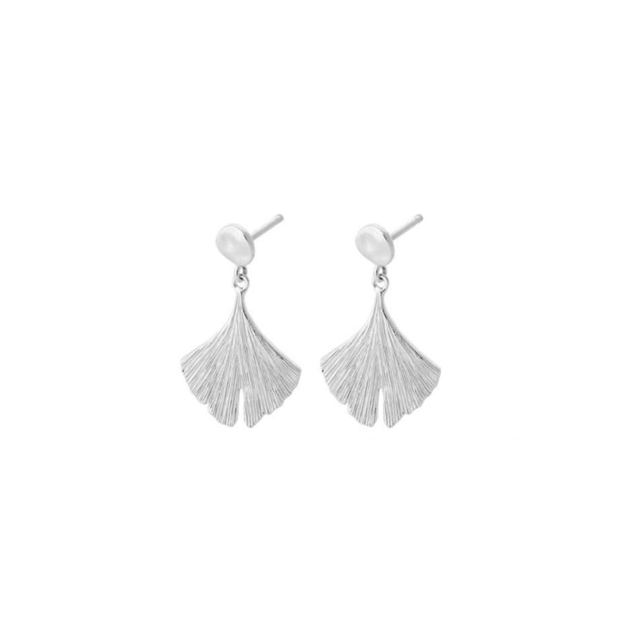 Earrings Pernille Corydon | Biloba Silver Drop Earrings