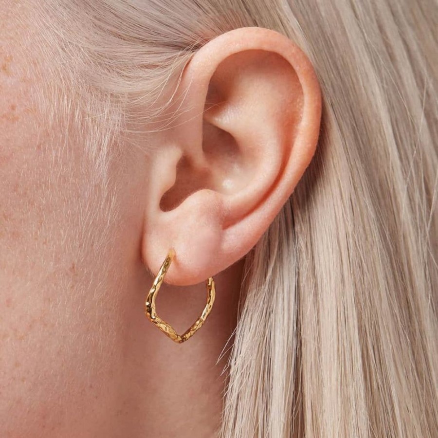 Earrings Enamel | Enamel Sway Hoop Earrings