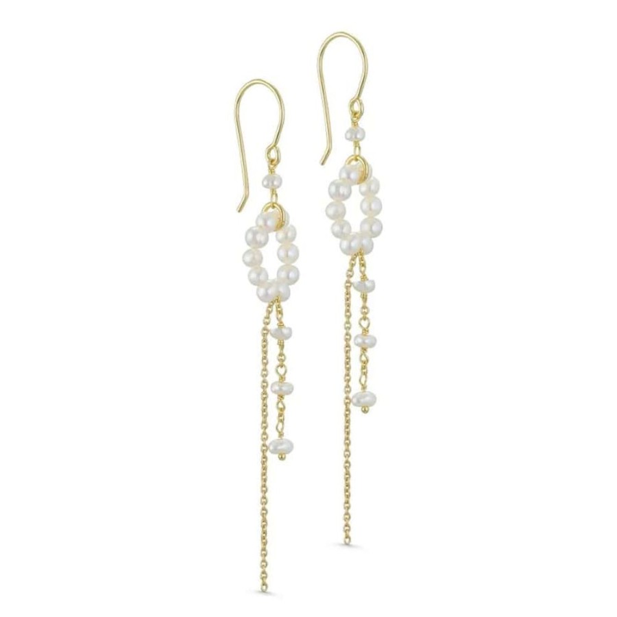 Earrings Pure By Nat | Pearl Chain Earrings