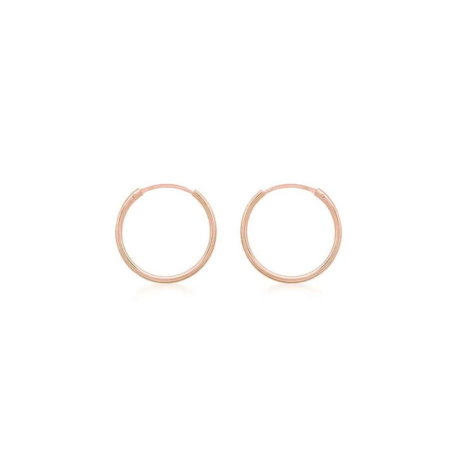 Earrings Silverado Classics | 12Mm Rose Gold Plated Hoop Earring