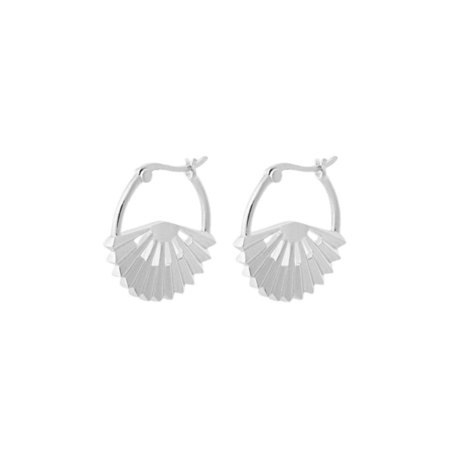 Earrings Pernille Corydon | Silver Sphere Hoop Earrings