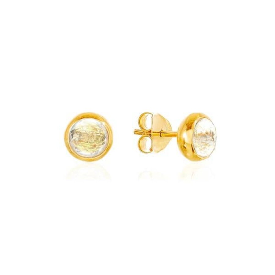 Earrings Luceir Jewellery | Luceir April Birthstone Stud Earrings - Crystal