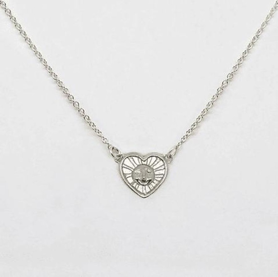 Necklaces Manom | Manom Jewellery Silver Sunrays Of Love Necklace