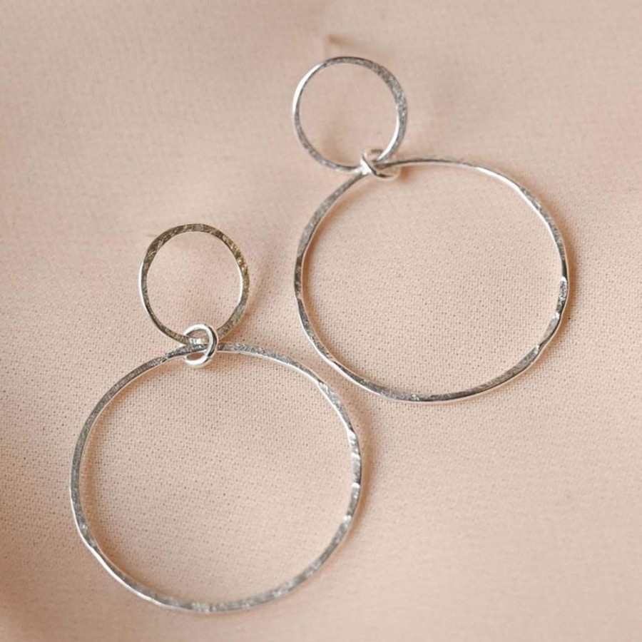 Earrings Wild Fawn | Silver Double Loop Earrings