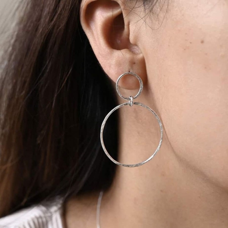 Earrings Wild Fawn | Silver Double Loop Earrings