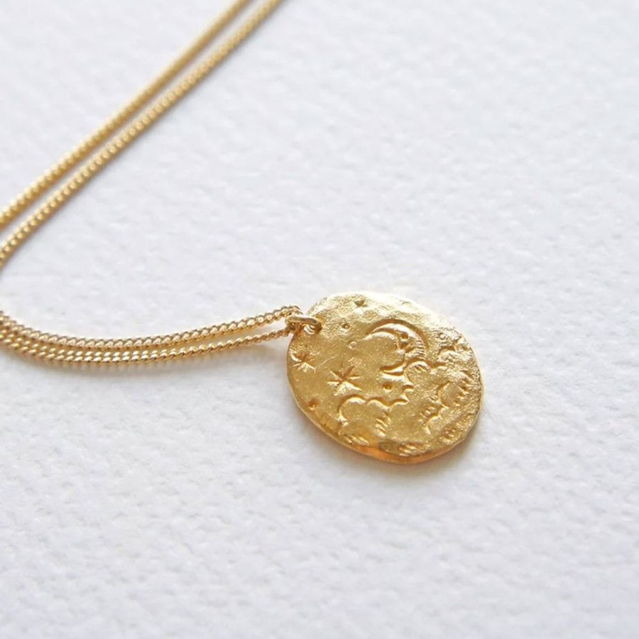 Necklaces Manom | Manom Jewellery Happy Moon Nugget Necklace