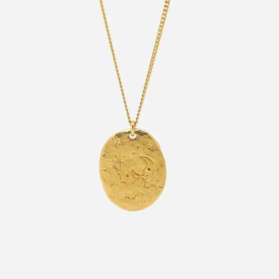 Necklaces Manom | Manom Jewellery Happy Moon Nugget Necklace