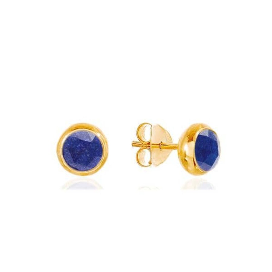 Earrings Luceir Jewellery | Luceir September Birthstone Stud Earrings - Lapis Lazuli