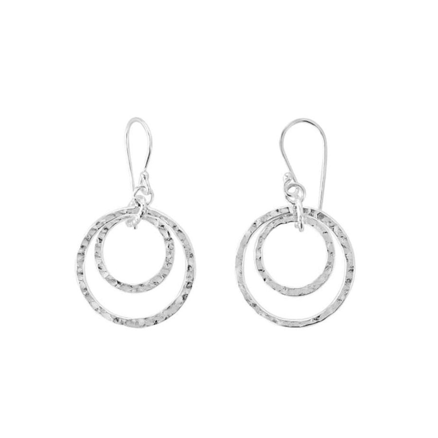 Earrings Silverado Classics | Silver Hammered Loop Earrings