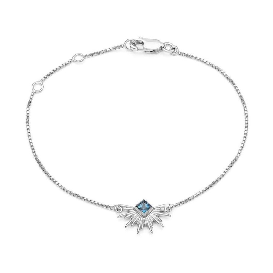 Bracelets Rachel Jackson | Silver Electric Goddess Blue Topaz Bracelet