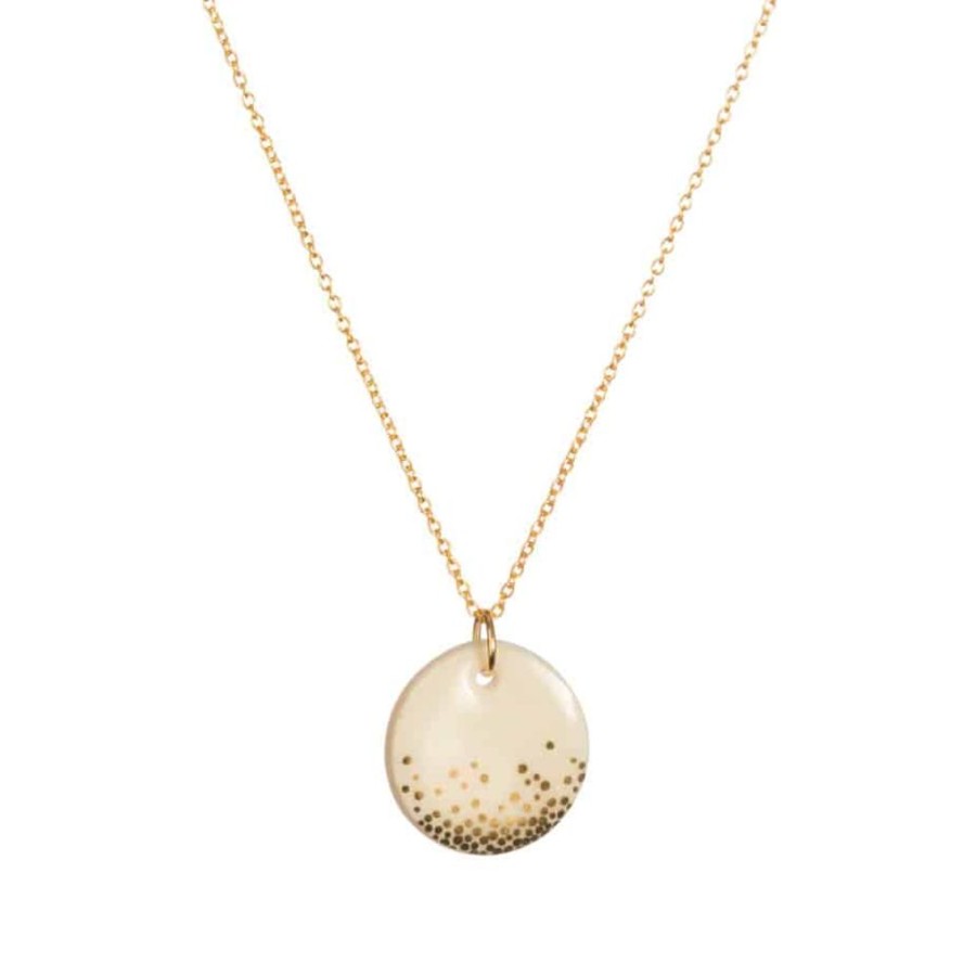 Necklaces One and Eight | Porcelain Gold Mist Necklace