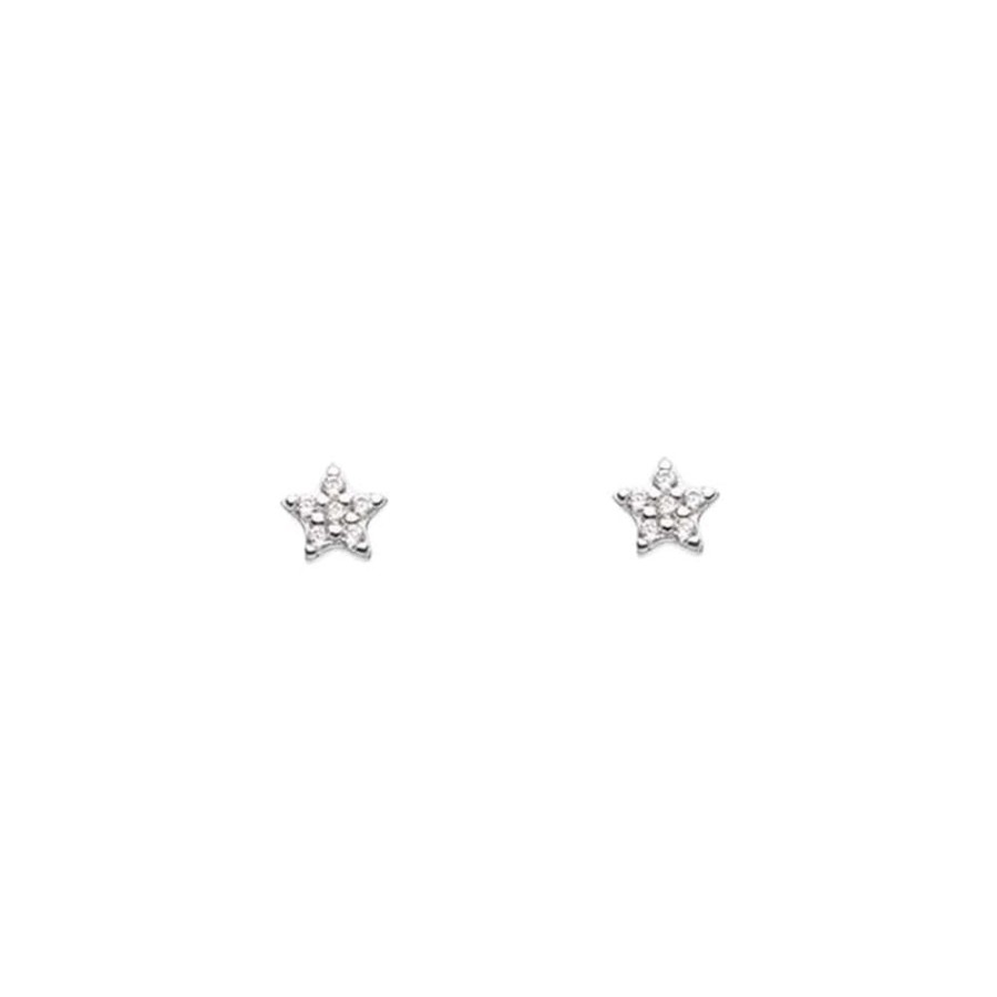 Earrings Silverado Classics | Silver Sparkling Star Stud Earrings