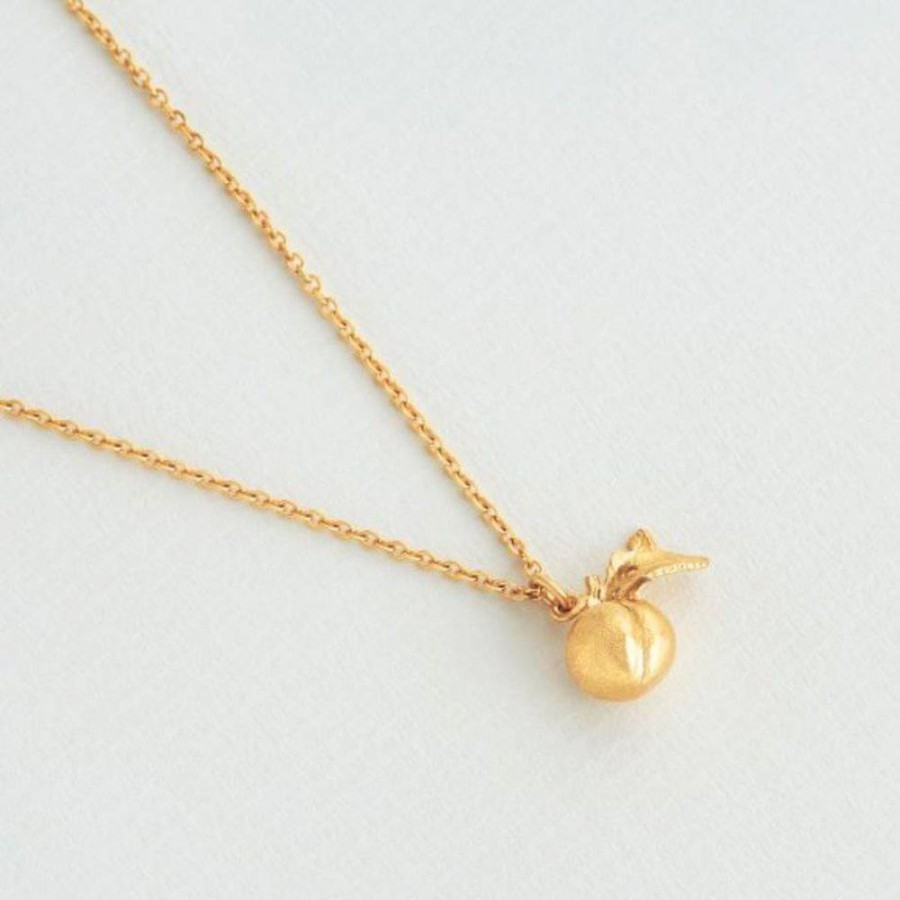 Necklaces Alex Monroe | Small Sweet Peach Necklace