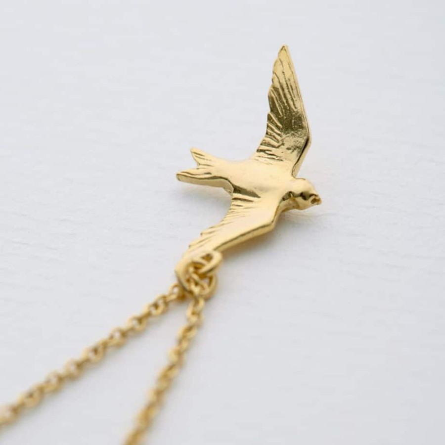 Necklaces Alex Monroe | Alex Monroe Flying Swallow Necklace