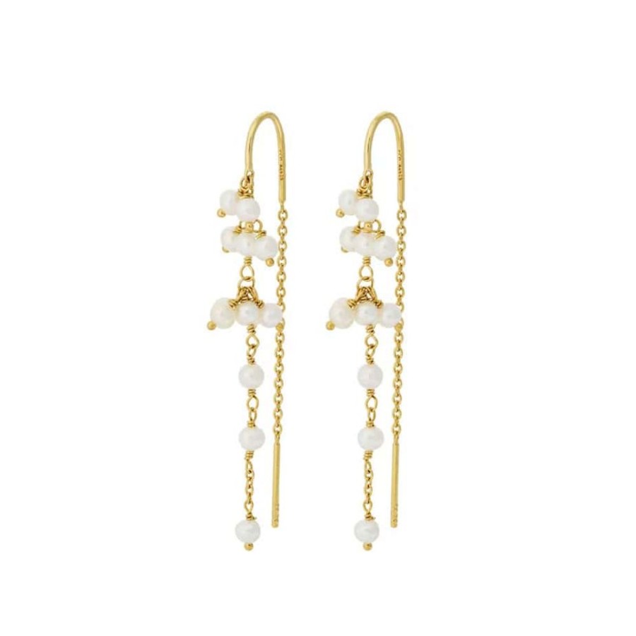 Earrings Pernille Corydon | Pernille Corydon Ocean Treasure Pearl Earchains