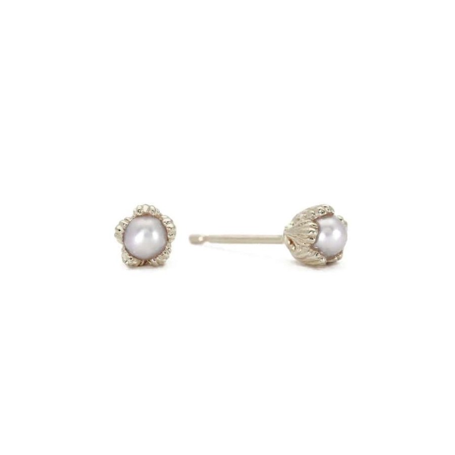 Earrings Rosie Kent | Villa Pearl Silver Stud Earrings