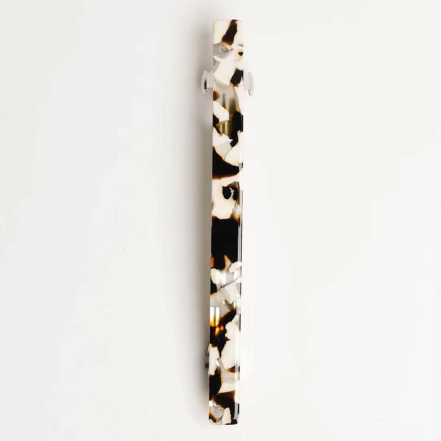 Accessories Nat + Noor | White And Marble Barrette Hair Clip