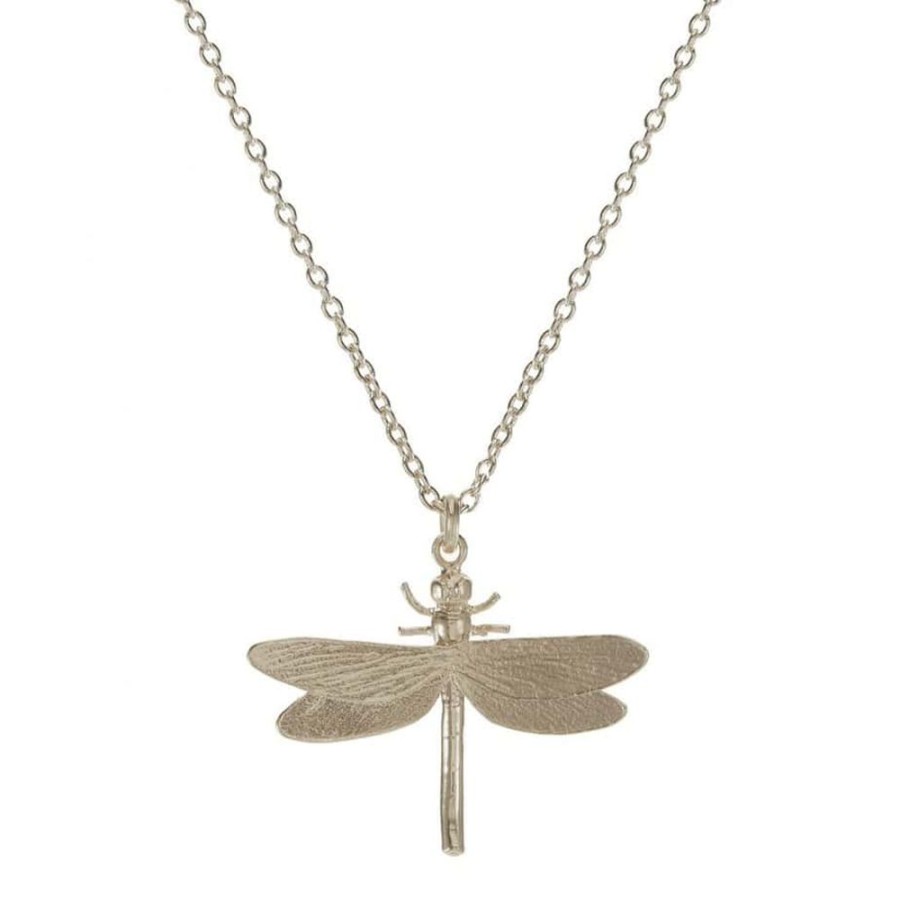 Necklaces Alex Monroe | Alex Monroe Silver Dragonfly Necklace