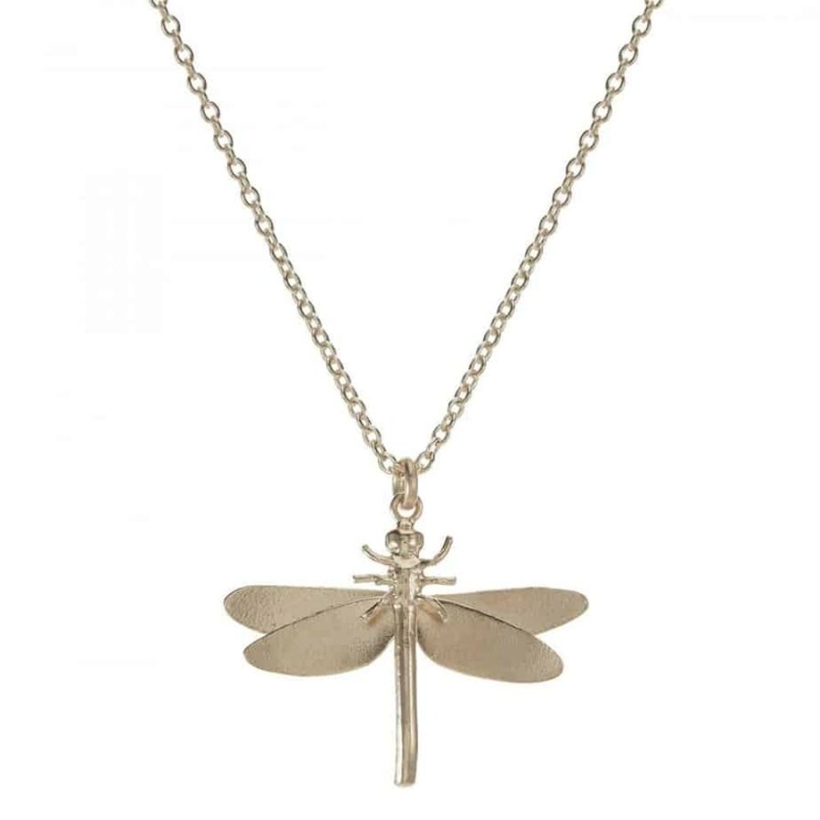 Necklaces Alex Monroe | Alex Monroe Silver Dragonfly Necklace