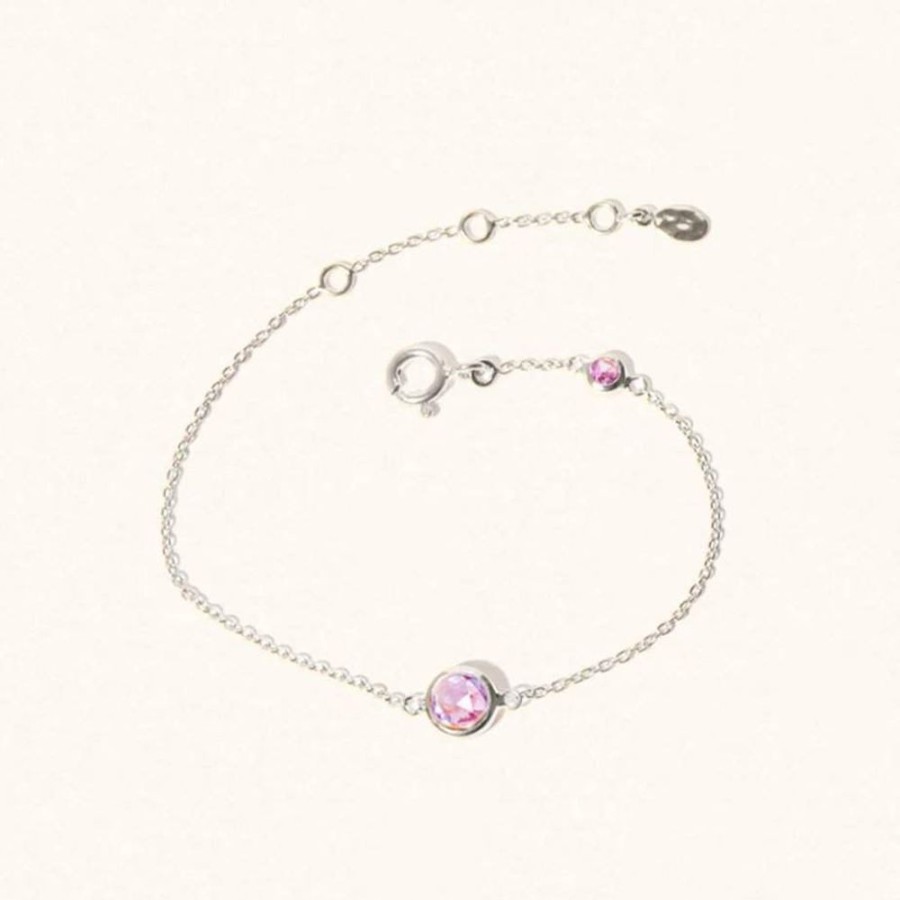 Bracelets Luceir Jewellery | February Silver Birthstone Bracelet - Amethyst