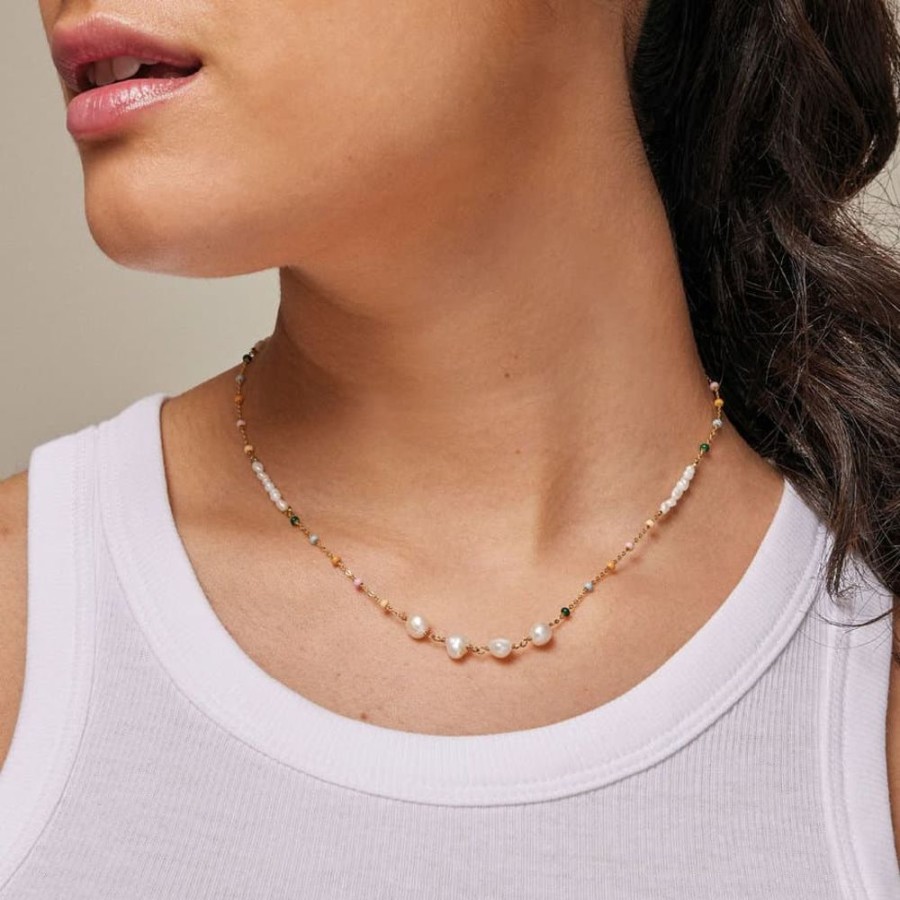 Necklaces Enamel | Lola Perla Dreamy Pearl Necklace