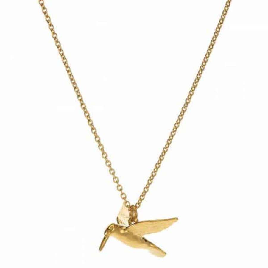 Necklaces Alex Monroe | Alex Monroe Hummingbird Necklace