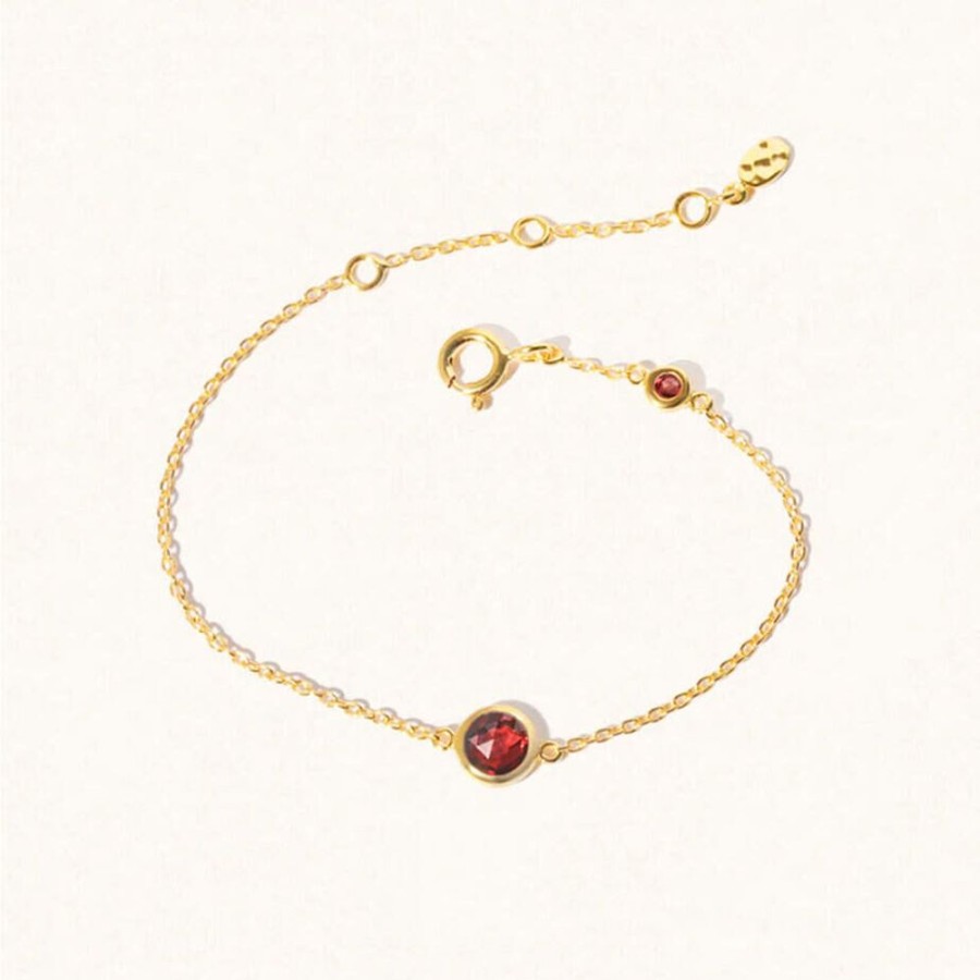 Bracelets Luceir Jewellery | January Birthstone Bracelet - Garnet