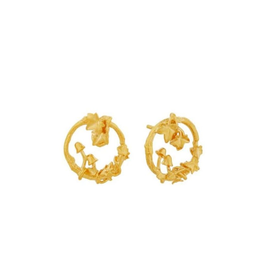 Earrings Alex Monroe | Woodland Loop Stud Earrings