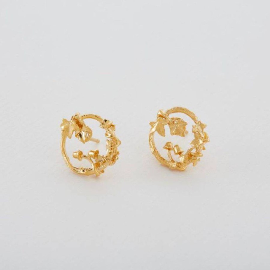 Earrings Alex Monroe | Woodland Loop Stud Earrings