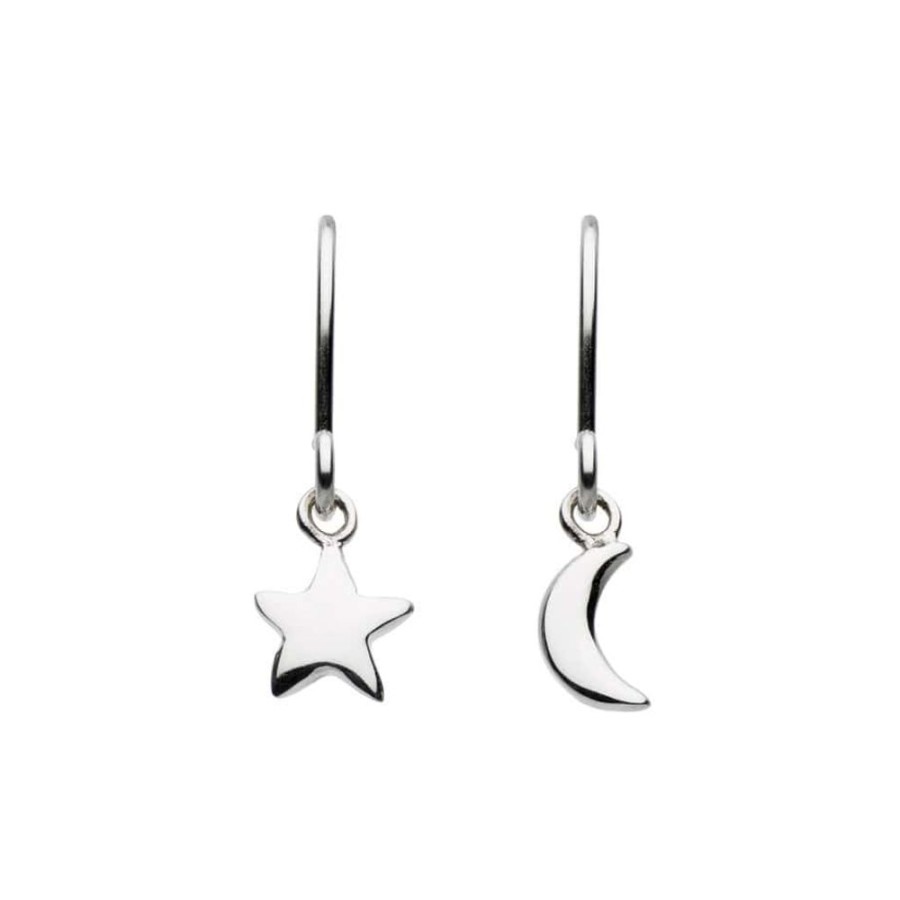 Earrings Silverado Classics | Small Moon And Star Drop Earrings