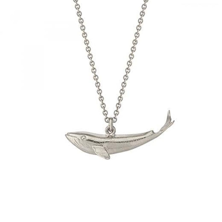 Necklaces Alex Monroe | Alex Monroe Silver Baby Blue Whale Necklace