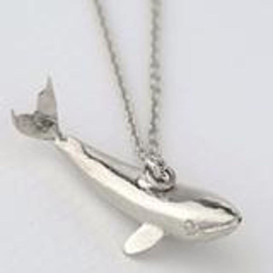 Necklaces Alex Monroe | Alex Monroe Silver Baby Blue Whale Necklace