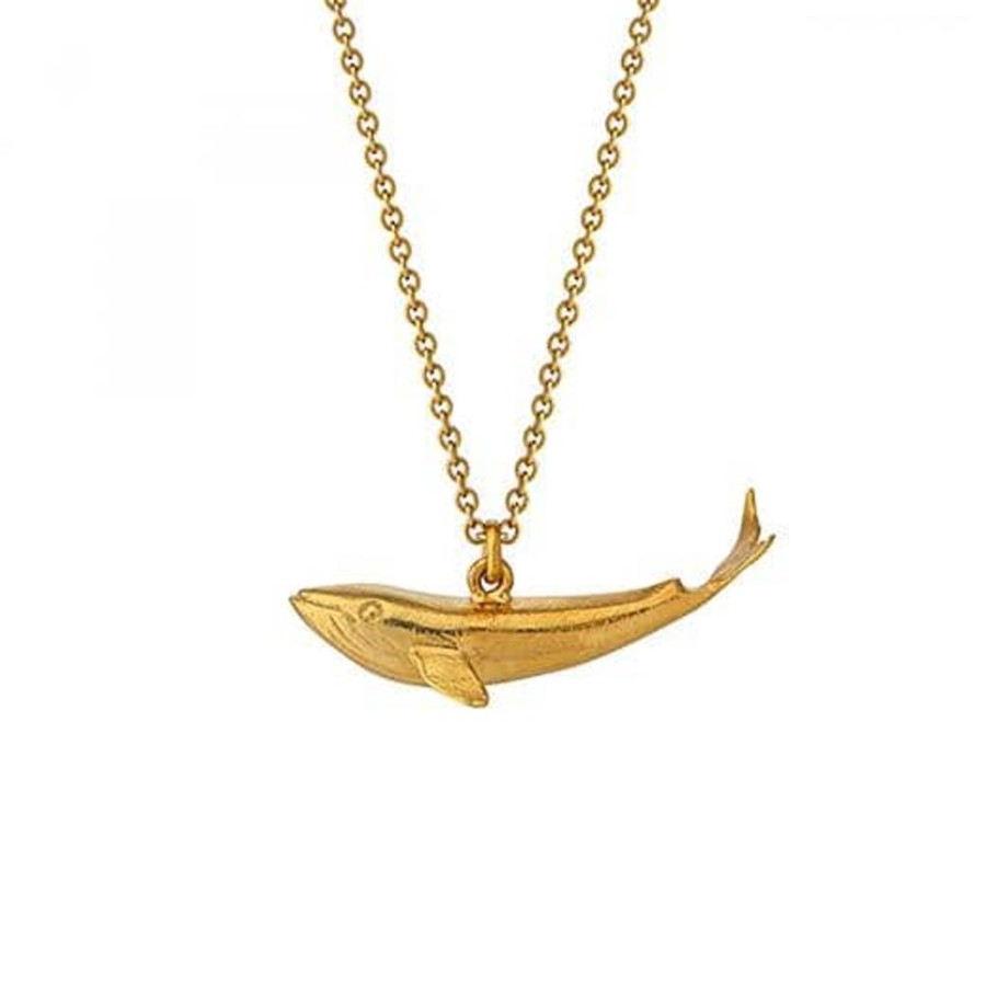 Necklaces Alex Monroe | Alex Monroe Baby Blue Whale Necklace