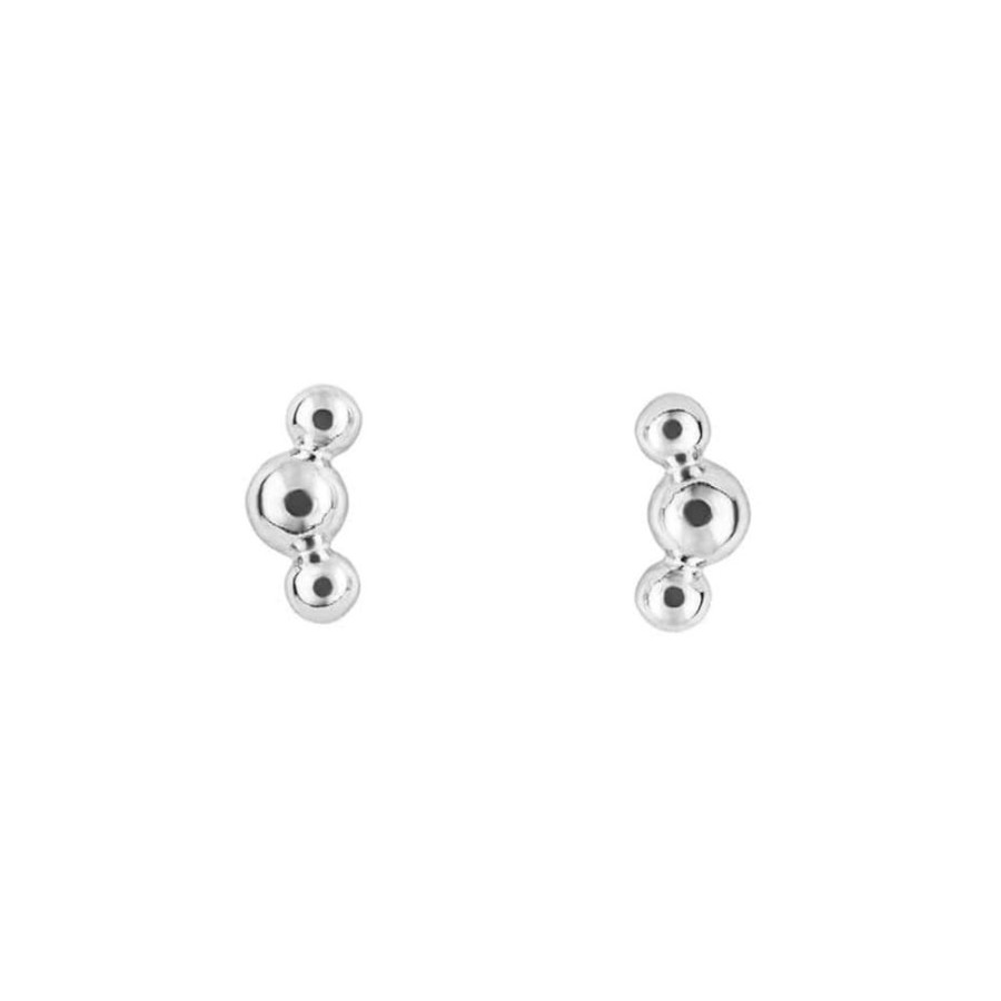 Earrings Silverado Classics | Silver Triple Ball Studs