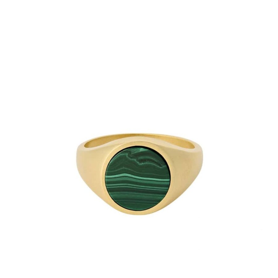 Rings Pernille Corydon | Forest Malachite Signet Ring